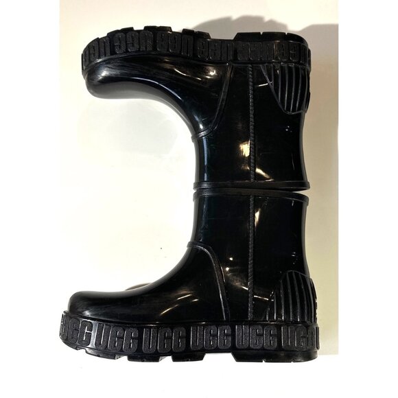 UGG Women's Drizlita Waterproof Ankle Rain Black Boot Size 7.5 - Picture 7 of 9